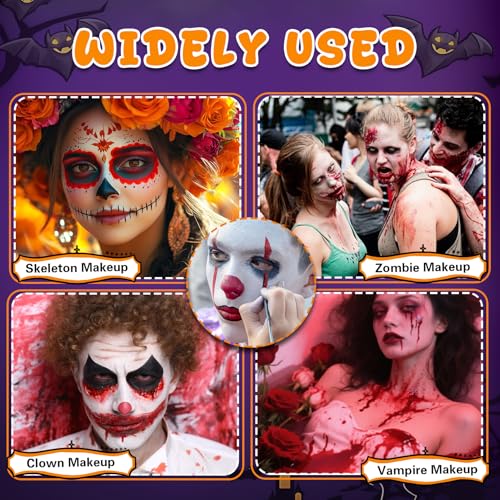 Halloween Special Effects Makeup Kit with Fake Blood & Scar Wax (20PC)
