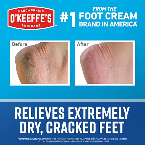 O'Keeffe's Healthy Feet Cream - Repairing Lotion for Dry Cracked Feet (3 oz)