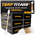 TerpTitans Original (6 Pack) ? Bamboo Cotton Swabs | Dual-Tip: Spiral for Maximum Absorption & Fine Point for Pinpoint Precision | Extra Strong, Lint-Free | 200 Count Box (1200)