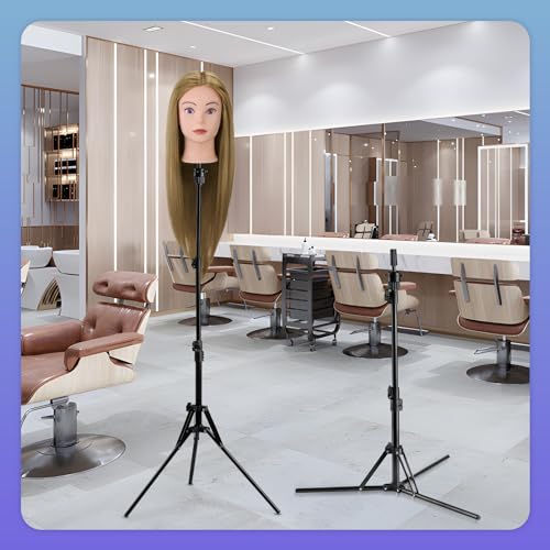 Neverland Beauty & Health 63 Inch Wig Stand Tripod,Metal Adjustable Mannequin Foldable Head Stand with Set for Cosmetology Hairdressing Training