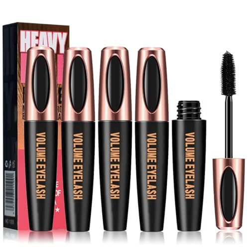 4D Silk Fiber Lash Mascara - Waterproof & Volumizing (4 Pack)