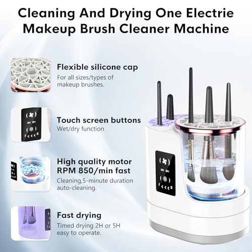 Electric Makeup Brush Cleaner - USB Portable 3-in-1