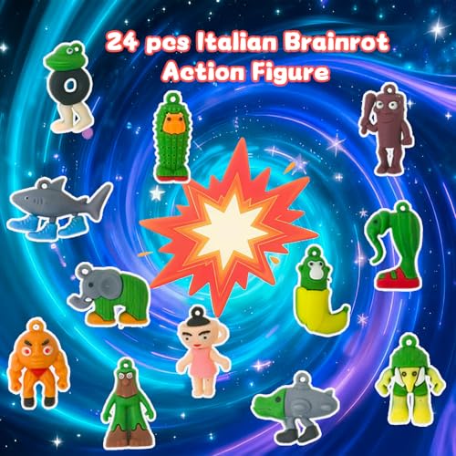 84Pcs Italian Brainrot Party Favors & Action Figures Set
