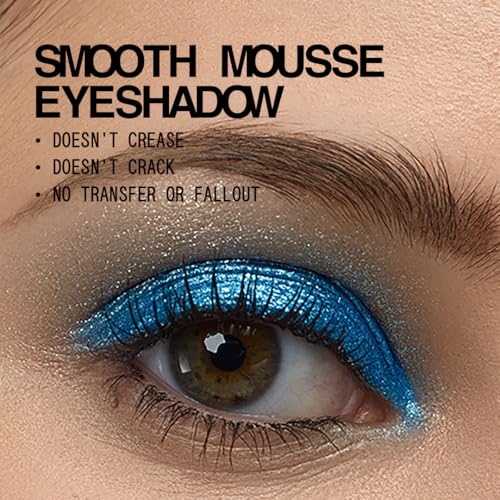 aboutface Fractal Glitter Eye Paint Above Santorini ? Smudge-Proof, Long-Lasting Liquid Eyeshadow ? Intense Sparkle with Mousse Texture ? Vegan, Cruelty-Free ? 0.13oz (Sapphire)
