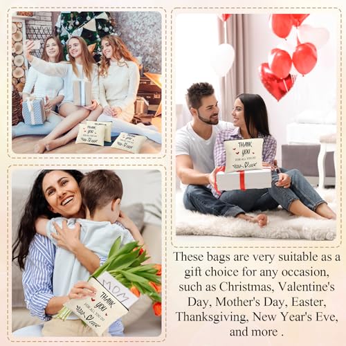 Coume 12-Pack Inspirational Makeup Bags for Teachers & Nurses