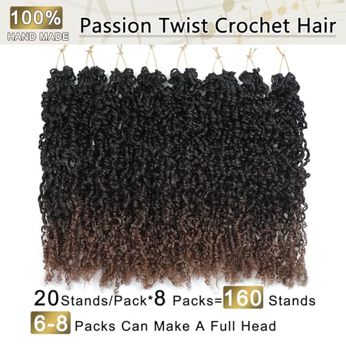 SOKU Passion Twist Crochet Hair 26" - 8 Packs Pre Twisted Senegalese Yanky Twist Crochet Hair Bey-Blonde Majesty Twist Pre-looped Synthetic Dreadlocks Bohemian Locs for Black Women