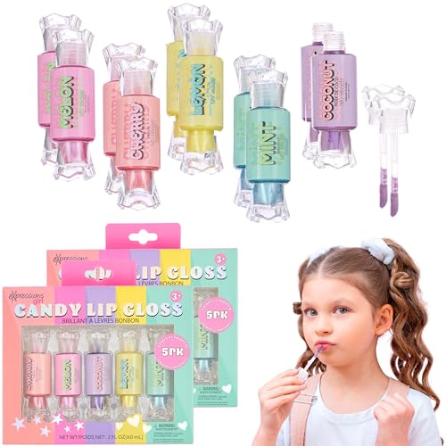 10pc Candy Lip Gloss Set - Fruity Flavored, 12mL Tubes
