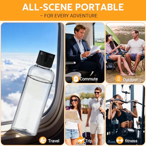 Clear Travel Bottles Set - 5 Pack TSA Approved Leak-Proof Refillable Containers