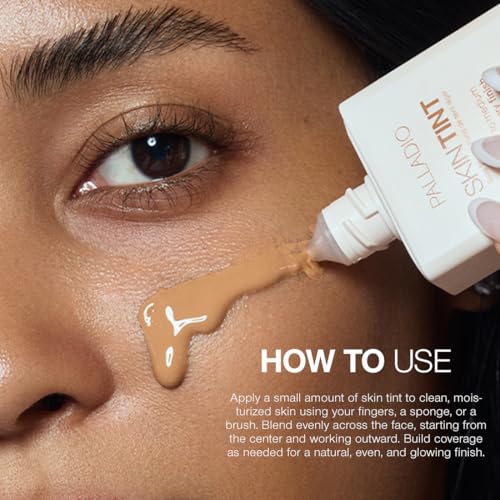 Palladio Skin Tint with Aloe, Niacinamide and Hyaluronic Acid, Sheer to Medium Coverage, Glowy Finish, Brightening and Blurring Lightweight Foundation Makeup (Light Ivory)