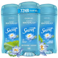 Antiperspirant Deodorant for Women - 72HR Odor Protection, Clear Gel, Cool Waterlily Scent, 2.6 oz (Pack of 3)