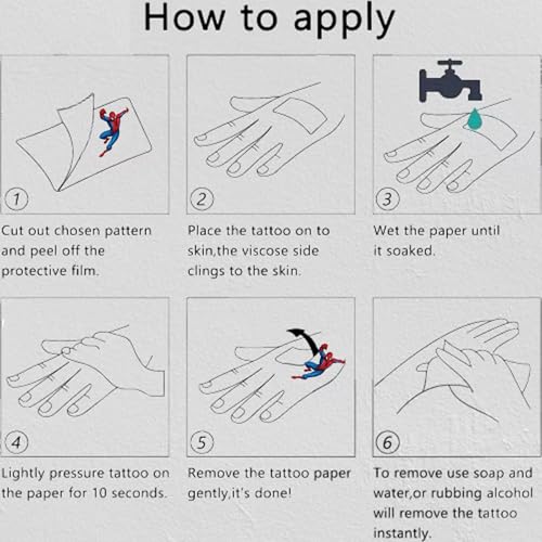 Spider-Man Temporary Tattoos - 100 Sheet Pack for Kids