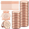 Dandat 25 Set Pocket Inspirational Compact Mirrors Bulk for Women Sometimes You Forget That You're Beautiful Magnifying Mirror Thank You Gifts Sisterhood Gifts for Women Girls Friends
