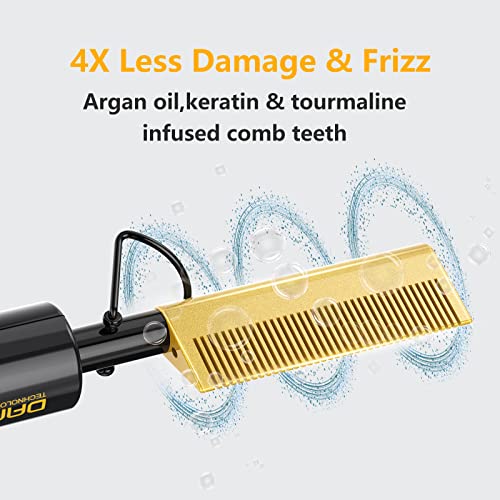 DAN Technology Ceramic Hot Comb for Wigs | Dual Voltage Travel