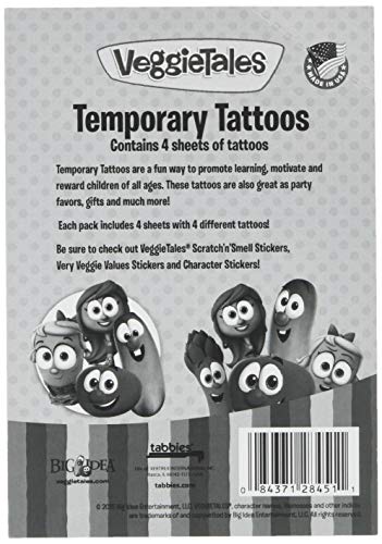 VeggieTales Temporary Tattoos - 16 Favorites