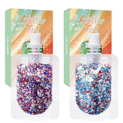 Chunky Glitter Gel for Body & Face - Holographic Shimmer Makeup