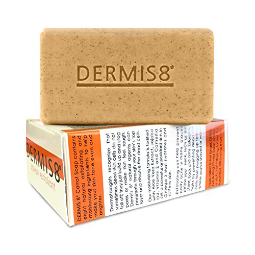 Dermis 8 Exfoliating Beauty Bar Soap with Carrot & Camellia Oil, 200gr