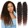Deep Wave Feather Crochet Hair 18 Inch - Knotless Extensions