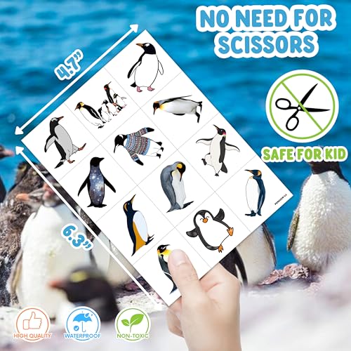 96 Penguin Temporary Tattoos for Kids - Party Favors