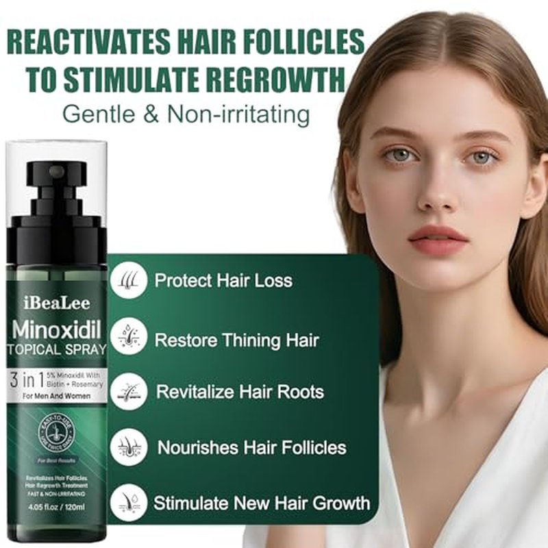 5% Minoxidil Hair Growth Spray for Men & Women
