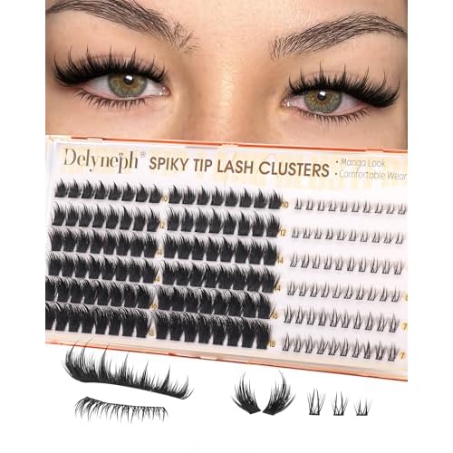Manga Lash Clusters with Bottom Lashes Eyelash Clusters with Spikes Wispy Cluster Eyelash Extensions for DIY Lash Extensions Anime Individual Lashes by Delyneph