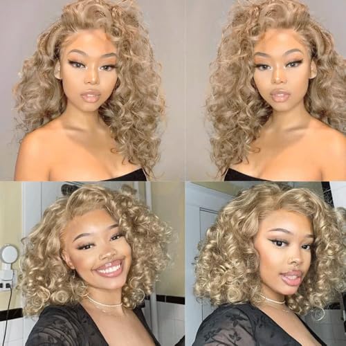 Ash Blonde Deep Wave Hair Bundles 18 20 22 Inch Brazilian