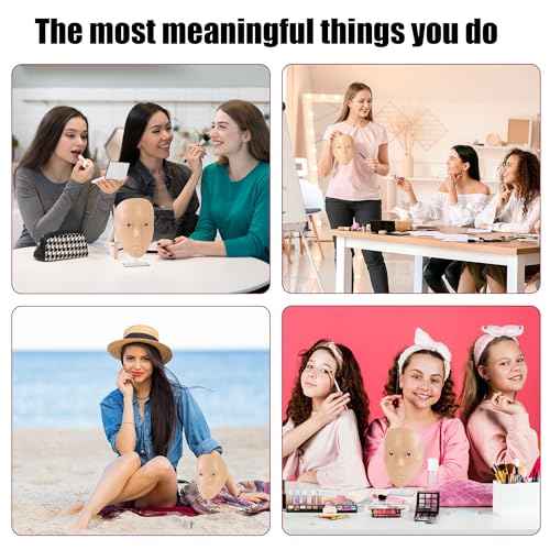 Kids Makeup Practice Face ? 5D Silicone Training Head with Full Kit, Reusable Makeup Practice Kit for Beginners, Children & Enthusiasts, Supports False Lashes & Wigs