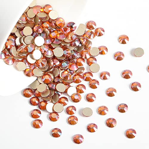 Beadsland Amber Flat Back Crystal Rhinestones SS3 1440pcs for Crafts & Nail Art