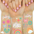 xo, Fetti Groovy Rainbow Temporary Tattoos - 68 Pcs