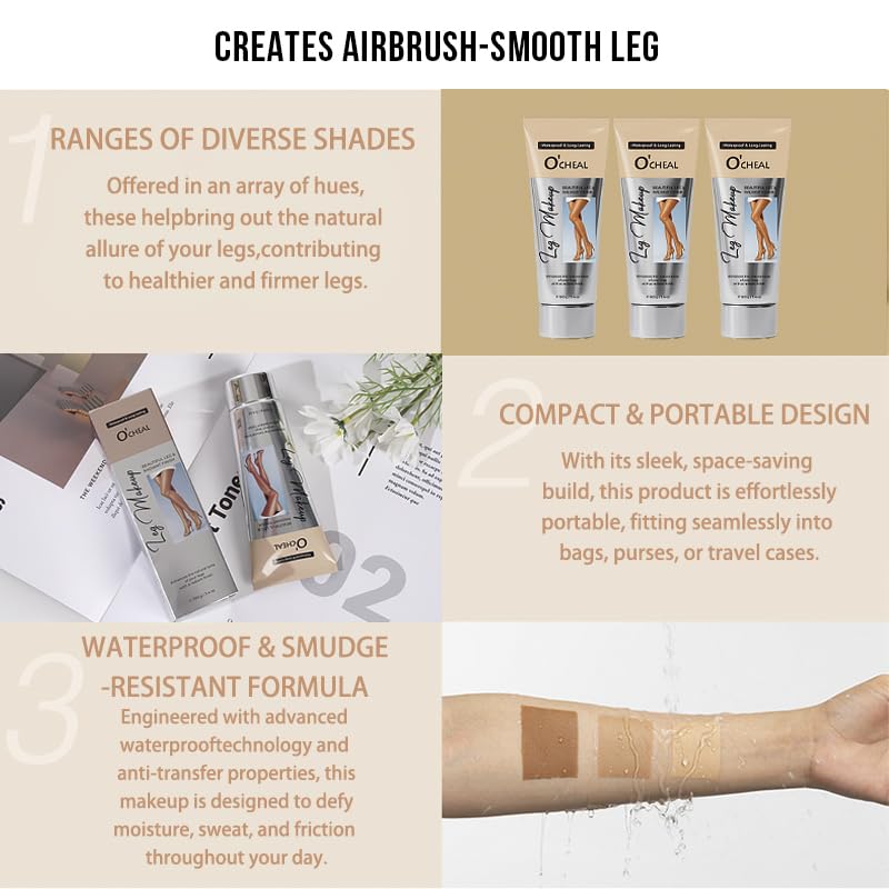 O'CHEAL Waterproof Leg Makeup Cream - Tattoo & Scar Cover Up