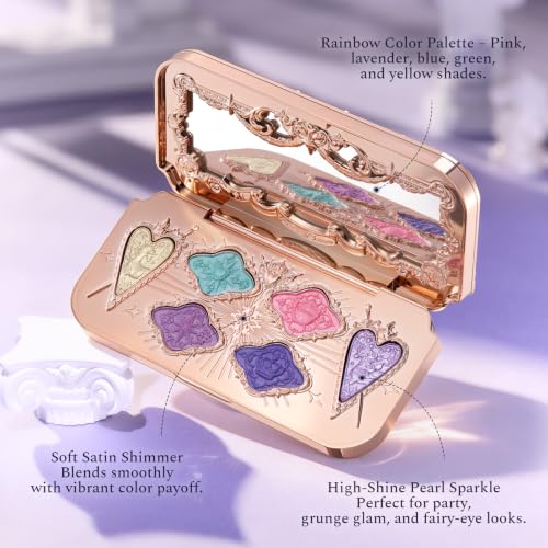 Flower Knows Stellar Unicorn 6-Color Satin Makeup Palette, 0.23oz - Fantasy & Party Shades