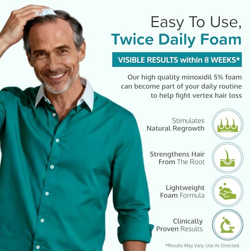 Minoxidil 5% Foam for Men Hair Regrowth - 3 Month Supply