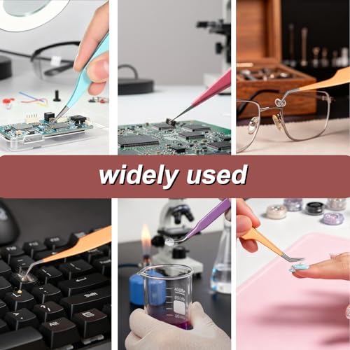 5-Piece Eyelash Extension Tweezers Set for Precision Lash Work