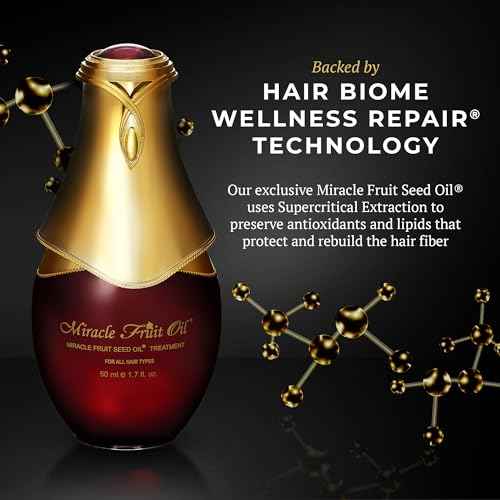 Miracle Fruit Seed Hair Oil - 50ml Treatment for All Types - Ultra Shiny, Strong Oil for Dry Hair and Growth - Prevents Breakage and Hair Loss