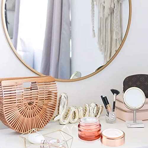 Cositina 12 Pack 1oz Pink Glass Jars,Empty Round Storage Travel Containers with Rose-Golden Lids & Inner Liners,Refillable Cosmetic Vials for Moisturizer,Creams,Salve, Lotion