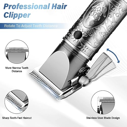 GSKY Professional Hair Clippers & Beard Trimmer Set - 4 in 1 Grooming Kit with USB Charging