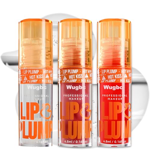 Lip Plumper Gloss Set - 3 Colors with Plumping Oil