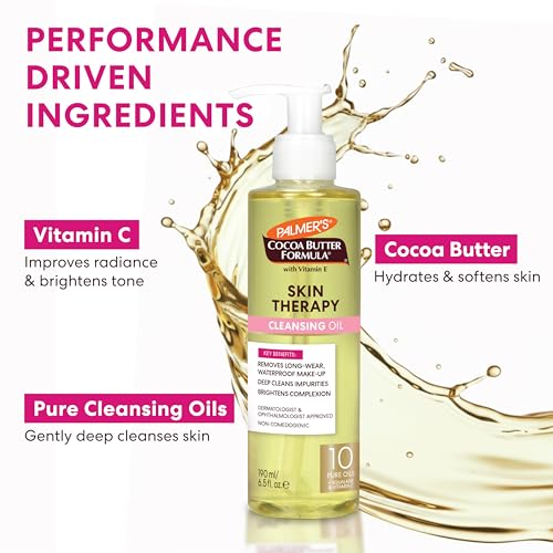 Palmer's Skin Therapy Cleansing Face Wash & Makeup Remover 6.5 Oz - Gentle Facial Cleanser for All Skin Types