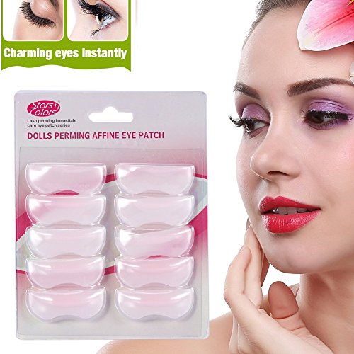 5Pairs/Set Silicone Eyelash Perming Curler, 3D Eyelash Perming Curling Pad Patch Eyelash Pad False Lashes Extension Makeup Tool for Eyelash Perm Lifting