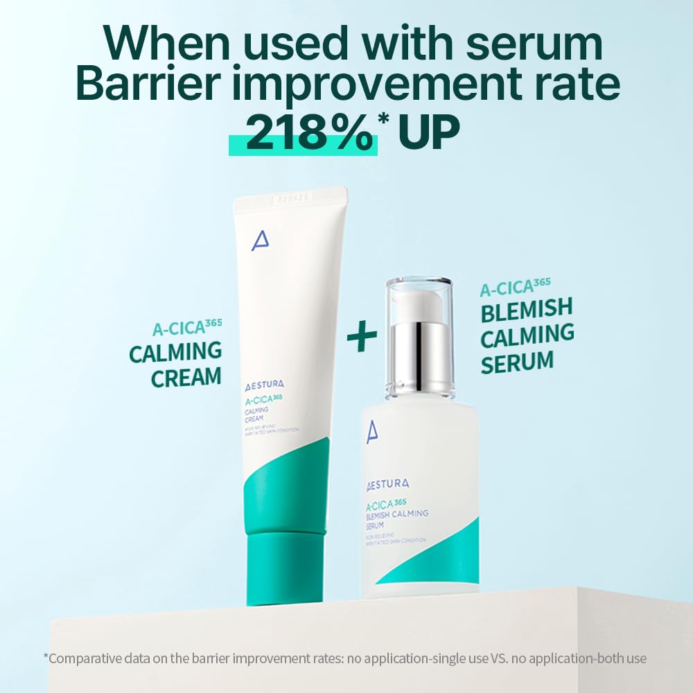 AESTURA A-CICA365 Calmimg Cream, 48 Hour Hydration, Face Moisturizer for Dry and Sensitive Skin, Centella Asiatica Cream for Redness Relief, 2.03 Fl Oz (60 ml)…