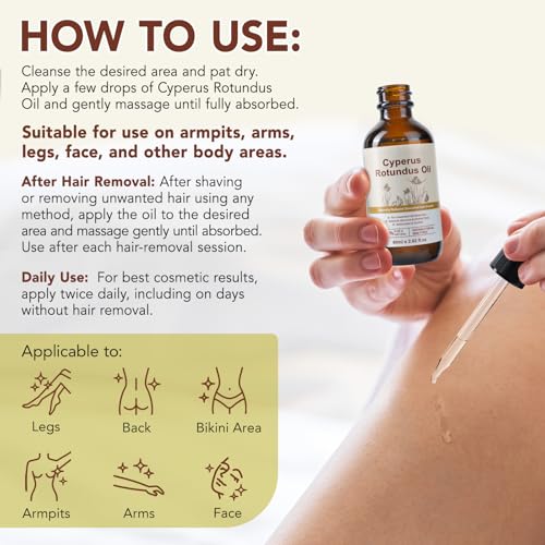 Cyperus Rotundus Hair Removal Oil – Post-Wax Care