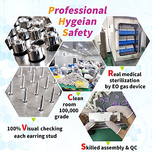 Disposable Ear Piercing Kit - 2PCS Ear Piercing Gun with Sterile Earrings