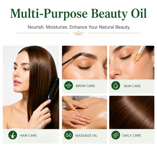 Organic Rosemary & Castor Hair Oil with Peppermint