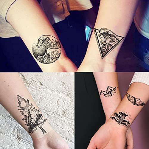 GOROMON 52 Sheets Temporary Tattoos for Men Women Kids
