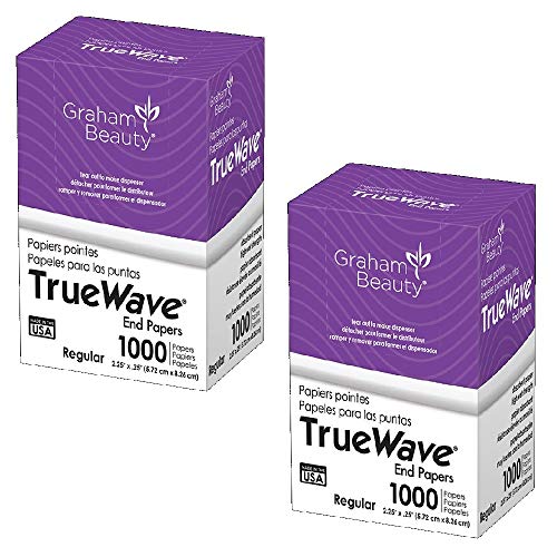 Graham Beauty Salon Truewave Regular Perm End Paper 1000 Pcs HC-56174 (2 Pack)