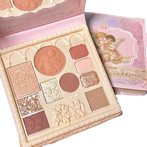 10-Color Embossed Eyeshadow Palette with Mirror