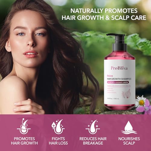 ProBliva Onion Shampoo for Hair Growth with Biotin & Rosemary