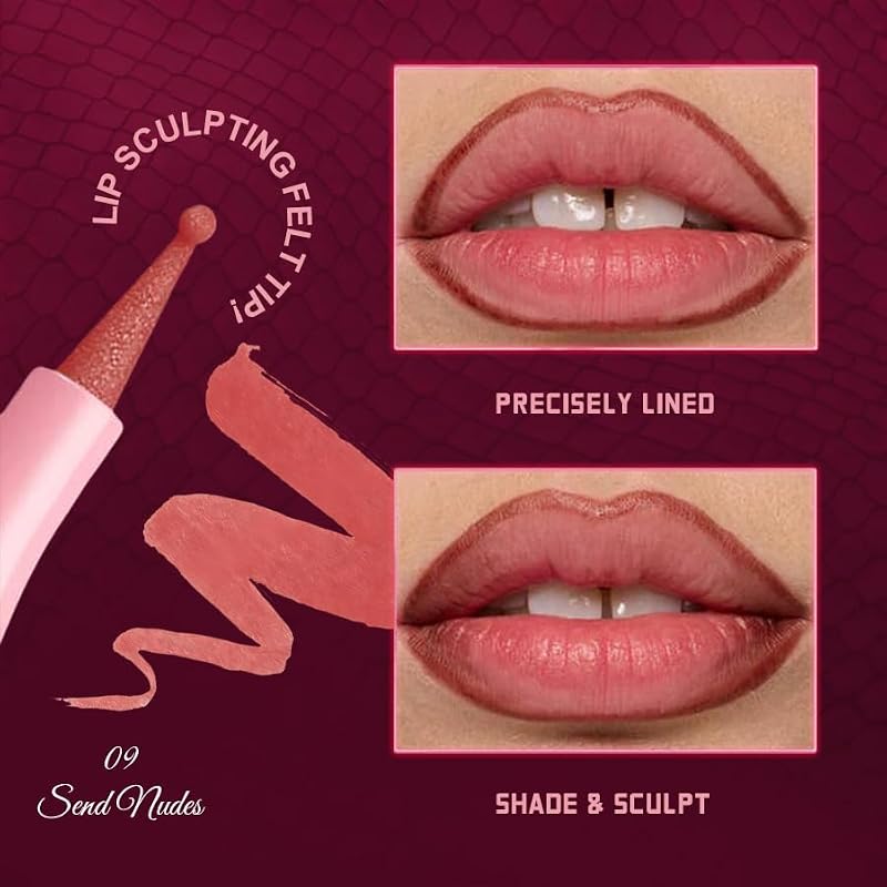 Waterproof Lip Liner Pencil - Long Lasting, Transfer-Proof Contour