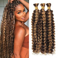 26 Inch Deep Wave Human Hair for Boho Braids - 3 Bundles