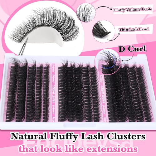 Volume Lash Clusters 10-18mm Mixed 300pcs DIY Eyelash Extensions