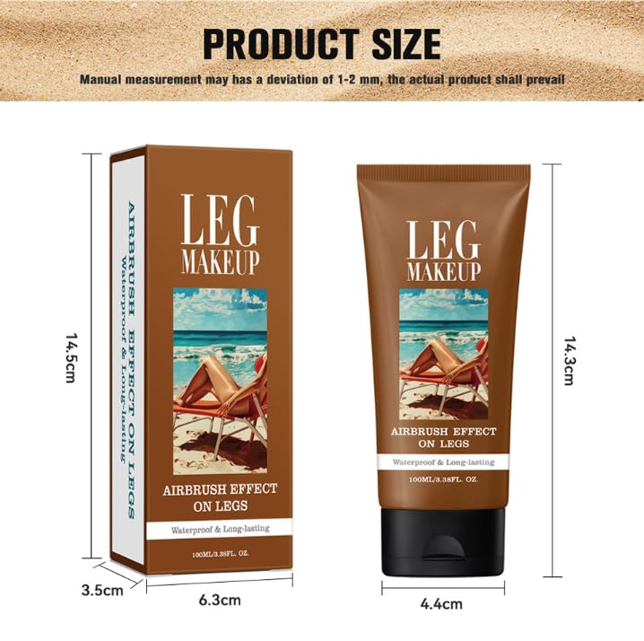 Qmxodo Legs Makeup Waterproof Concealer for Tattoos, Veins & Scar Coverage